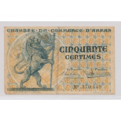 Dept62 - 50 Centimes ND 1923 - Arras - TTB