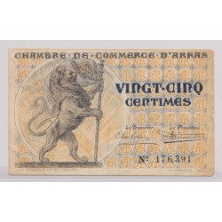 Dept62 - 25 Centimes ND 1923 - Arras - TTB