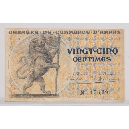 Dept62 - 25 Centimes ND 1923 - Arras - TTB