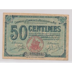 Dept17 - 50 Centimes 1920 - Rochefort sur mer - TTB