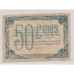 Dept17 - 50 Centimes 1920 - Rochefort sur mer - TTB 2
