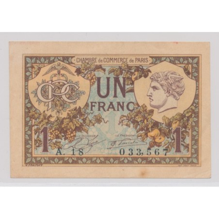 Dept75 - 1 Franc 1920 - Paris - TTB
