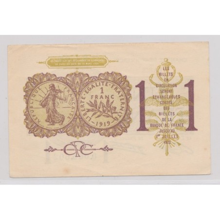 Dept75 - 1 Franc 1922 - Paris - TTB