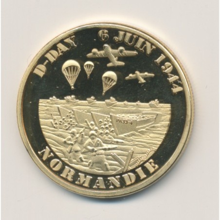 Médaille - Normandie - D-Day débarquement allié - 6 juin 1944 - 34mm