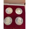 Coffret 4 Médailles - De Jean XXIII à Jean Paul II - argent - 1978 - SPL+