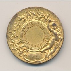 Médaille - Concours musical - Lizy sur ourcq - 26 mai 1895 - bronze - 36mm  2