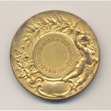 Médaille - Concours musical - Lizy sur ourcq - 26 mai 1895 - bronze - 36mm 