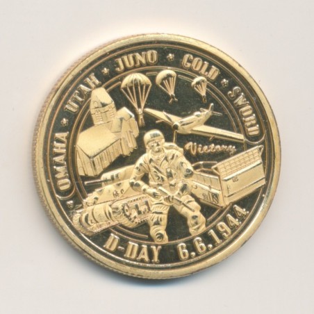 Médaille - alliés et drapeaux - D-Day - 6 juin 1944 - 32mm