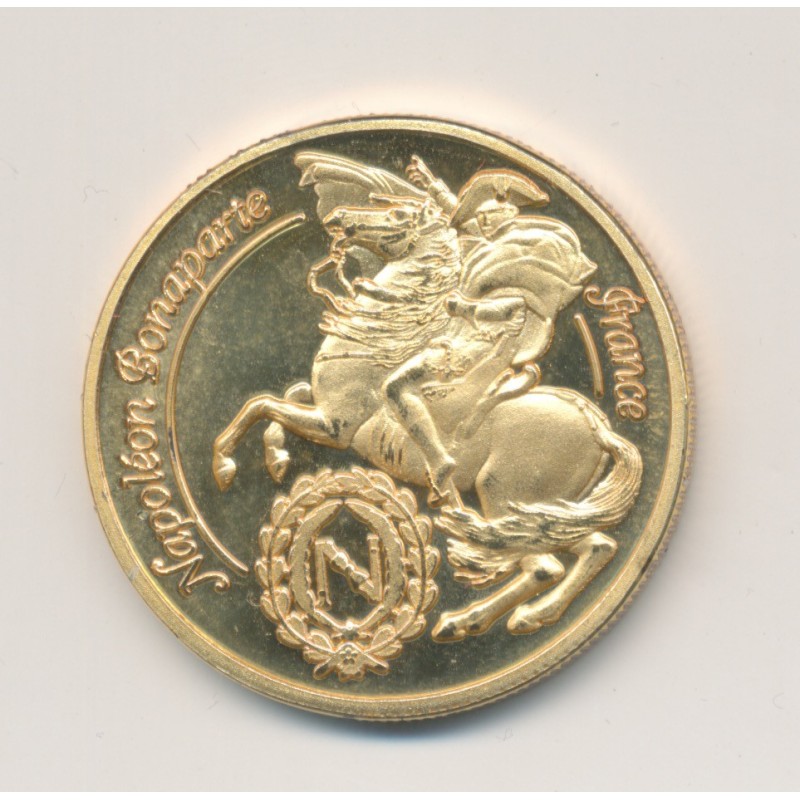 Médaille - Napoléon Bonaparte - 1er consul de France - Napoléon à cheval - 31mm