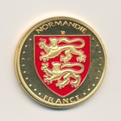 Médaille - Cherbourg octeville - bassin du commerce - en couleur - 31mm 2