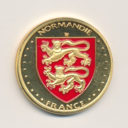 Médaille - Cherbourg octeville - bassin du commerce - en couleur - 31mm
