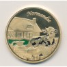 Médaille - Normandie et vache à droite - en couleur - 34mm