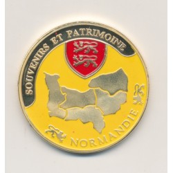 Médaille - Normandie et vache à droite - en couleur - 34mm 2