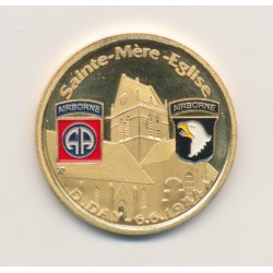 Médaille - Ste mère l'église - D-Day - 6 juin 1944 - 31mm - en couleur