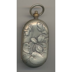 Porte Louis - 10 et 20 Francs Or - motif fleurs - métal argenté - Ref11