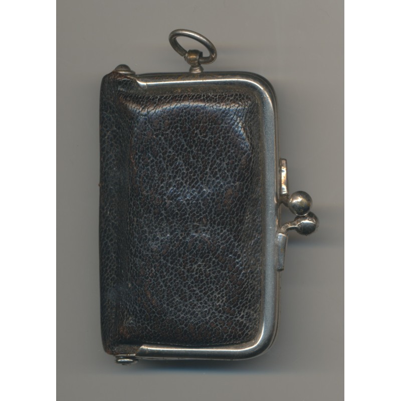 Porte Louis - 10 et 20 Francs Or - cuir et métal - Ref18