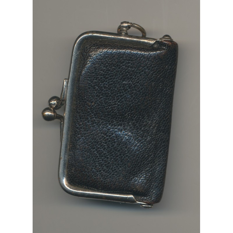 Porte Louis - 10 et 20 Francs Or - cuir et métal - Ref18