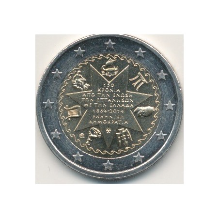 2€ Grece - 2014 - 150e anniv.Union Iles Ioniennes à la Grèce