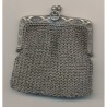 Bourse aumonière - cote de maille - argent - 26g - Ref27