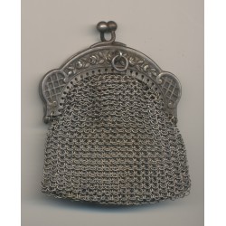 Bourse aumonière - cote de maille - argent - 25g - Ref29 2