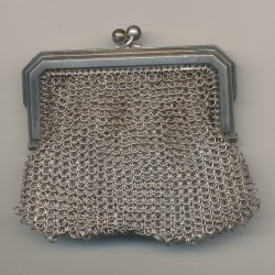 Bourse aumonière - cote de maille - argent - 27g - Ref30 2