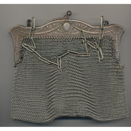 Sac de Soirée - cote de maille - argent 274g - Ref34