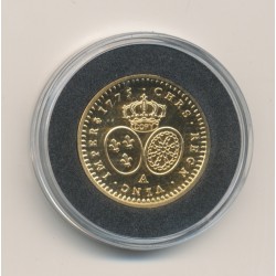 Médaille Or - Louis XVI - Refrappe 1/2 Louis d'or 1775 A - FDC 2