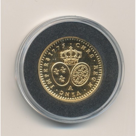 Médaille Or - Louis XVI - Refrappe 1/2 Louis d'or 1775 A - FDC