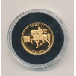 Médaille Or - Henri IV sur cheval blanc - FDC