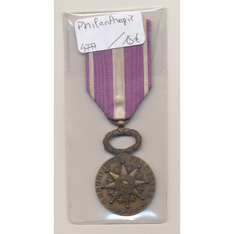 Médaille - Ligue française d'entraide sociale et philanthropique - ordonnance