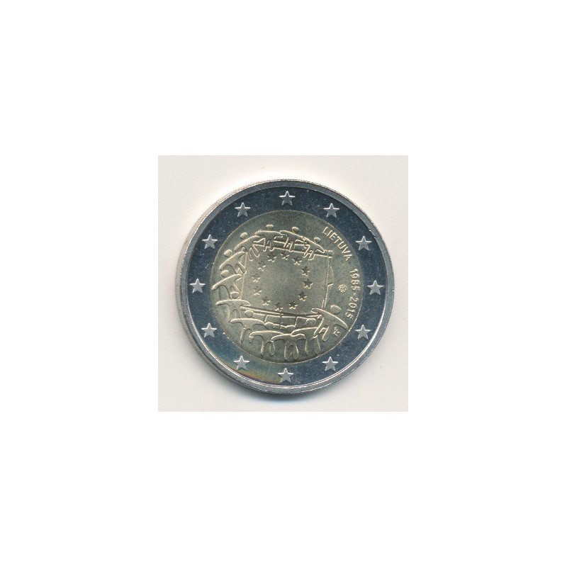 2€ Lituanie - 2015 - 30 ans drapeau européen