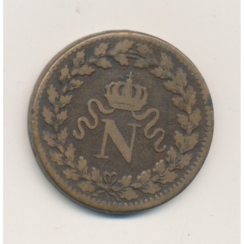Louis XVIII - 1 Décime à l'L couronné - 1815 BB Strasbourg - TTB+