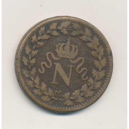 Louis XVIII - 1 Décime à l'L couronné - 1815 BB Strasbourg - TTB+