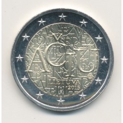 2€ Lituanie - 2015 - 470e anniv 1er écrits langue lituanienne 