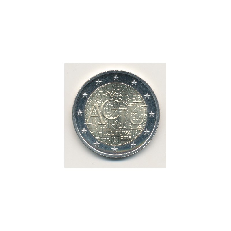 2€ Lituanie - 2015 - 470e anniv 1er écrits langue lituanienne 
