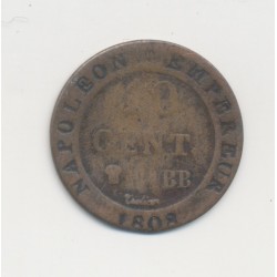 10 Centimes à l'N couronné - 1808 BB Strasbourg - TB