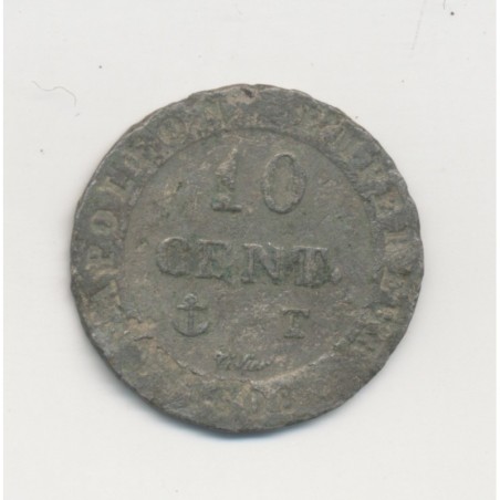 10 Centimes à l'N couronné - 1808 T Nantes - faux d'époque - TB+ 
