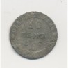10 Centimes à l'N couronné - 1808 T Nantes - faux d'époque - TB+ 