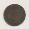 Module 10 Centimes - 1854 - Napoléon III - monument érigé à la Bourse - bronze - TB