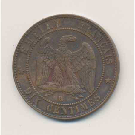 10 Centimes - 1853 BB Strasbourg - Napoléon III Tête nue - bronze - TTB+