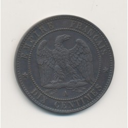 10 Centimes - 1856 A Paris - Napoléon III Tête nue - bronze - TTB+ 2