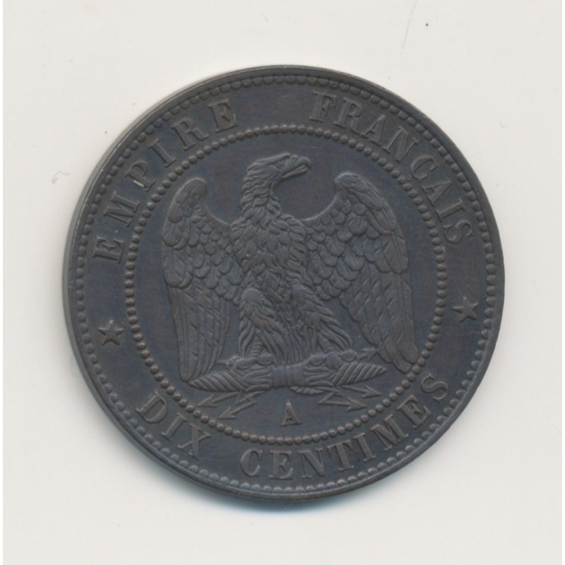 10 Centimes - 1856 A Paris - Napoléon III Tête nue - bronze - TTB+