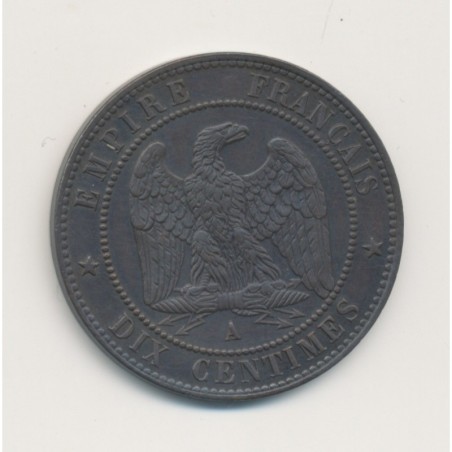 10 Centimes - 1856 A Paris - Napoléon III Tête nue - bronze - TTB+