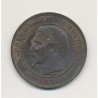 10 Centimes - 1856 A Paris - Napoléon III Tête nue - bronze - SUP