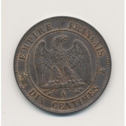 10 Centimes - 1856 A Paris - Napoléon III Tête nue - bronze - SUP 2