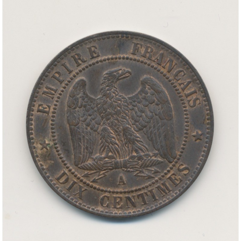 10 Centimes - 1856 A Paris - Napoléon III Tête nue - bronze - SUP