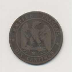 10 Centimes - 1857 MA Marseille - Napoléon III Tête nue - bronze - B/TB 2