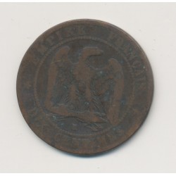 10 Centimes - 1861 K Bordeaux - Napoléon III Tête laurée - bronze - B/TB 2