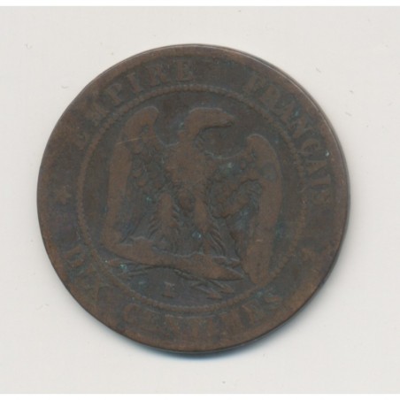 10 Centimes - 1861 K Bordeaux - Napoléon III Tête laurée - bronze - B/TB