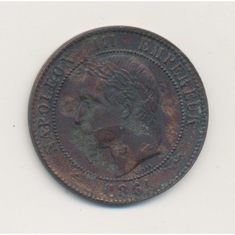 10 Centimes - 1861 K Bordeaux - Napoléon III Tête laurée - bronze - TB+